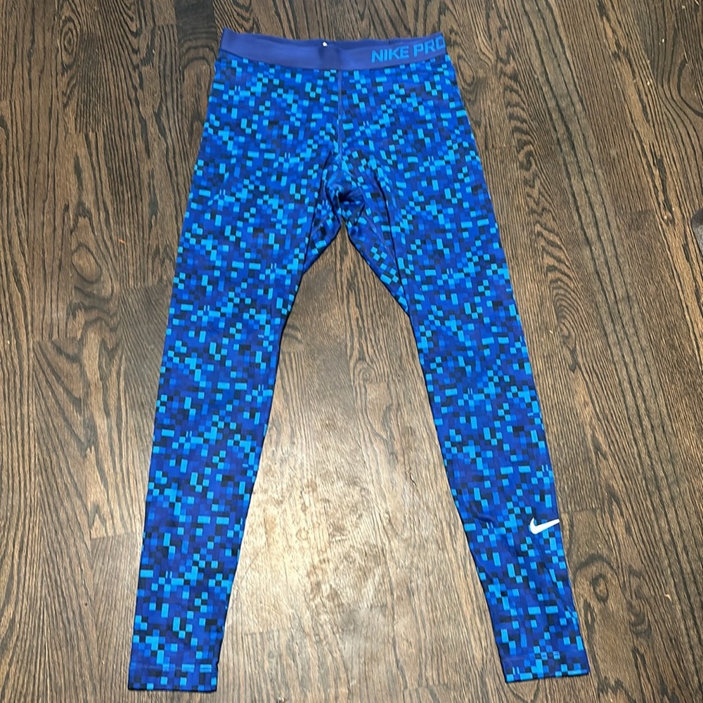 Nike Pro  blue workout pants size M
